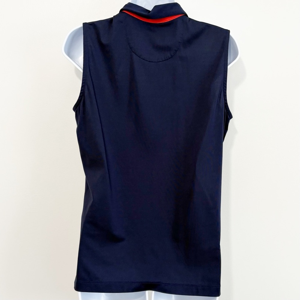 EP PRO TOUR TECH Sleeveless Golf Polo Navy Blue Medium - Picture 3 of 8